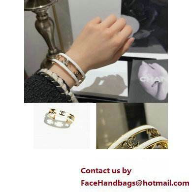 chanel Metal Gold, White  &  Black CUFF ABC985 2024